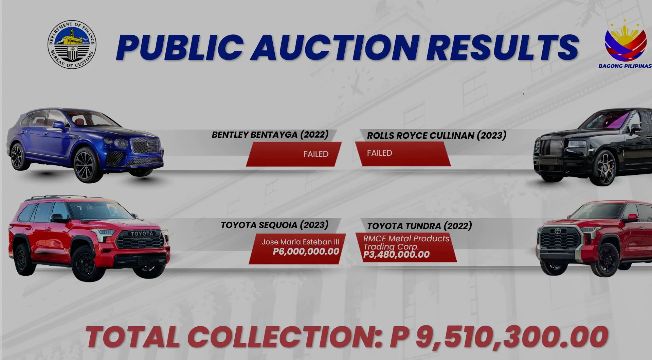 The Bureau of Customs holds its 2nd Public Auction of Seized and Forfeited Discaya Motor Vehicles